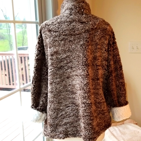 🐆Plus Size Sherpa Pull Over Sweater, coat, - Picture 2 of 8